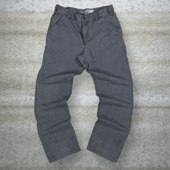 Vintage Carhartt Carpenter Pants Grey Canvas Relaxed Fit Dungarees Painters 90s - Picture 2 of 8